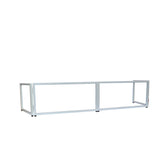 White Frame 6 Ft foldable 4 Panel Tabletop DJ Facade Front Board booth with Black and White Scrims and poratble bag