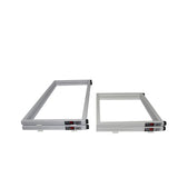 White Frame 6 Ft foldable 4 Panel Tabletop DJ Facade Front Board booth with Black and White Scrims and poratble bag
