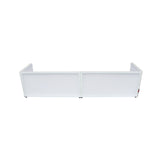 White Frame 6 Ft foldable 4 Panel Tabletop DJ Facade Front Board booth with Black and White Scrims and poratble bag