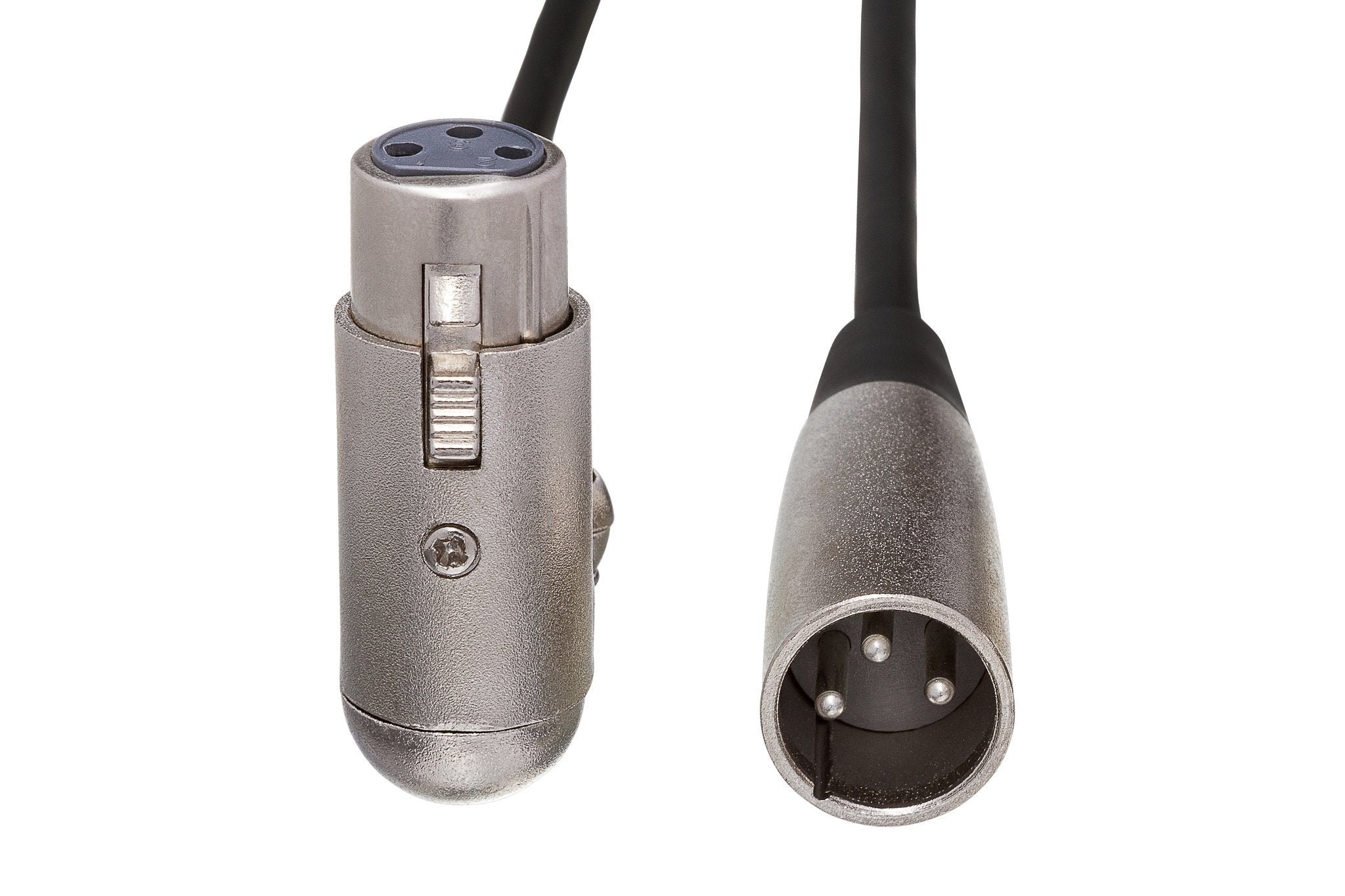 Balanced Interconnect, Right-angle XLR3F to XLR3M - Front