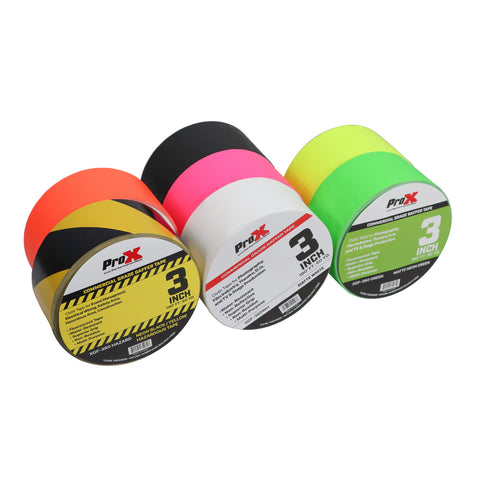 3 Inch 180FT 60YD Fluorescent Orange Commercial Grade Gaffer Tape AV Pros Choice Non-Residue