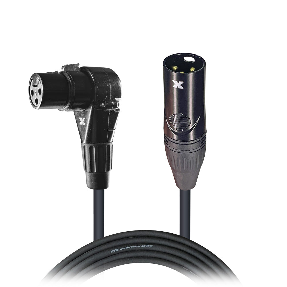 5' Ft High Performance Right-angle XLR-F to XLR-M Audio Balanced Cable