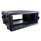 UltronX 4U Rack Air Tight Water Sealed ABS Case with Retractable Pull Out Handle and Wheels