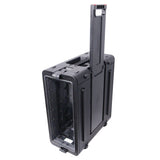 UltronX 4U Rack Air Tight Water Sealed ABS Case with Retractable Pull Out Handle and Wheels