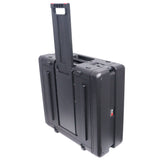 UltronX 4U Rack Air Tight Water Sealed ABS Case with Retractable Pull Out Handle and Wheels
