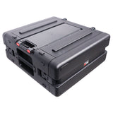 UltronX 4U Rack Air Tight Water Sealed ABS Case with Retractable Pull Out Handle and Wheels