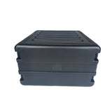 UltronX 6U Rack Air Tight Water Sealed ABS Case with Retractable Pull Out Handle and Wheels