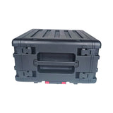 UltronX 6U Rack Air Tight Water Sealed ABS Case with Retractable Pull Out Handle and Wheels