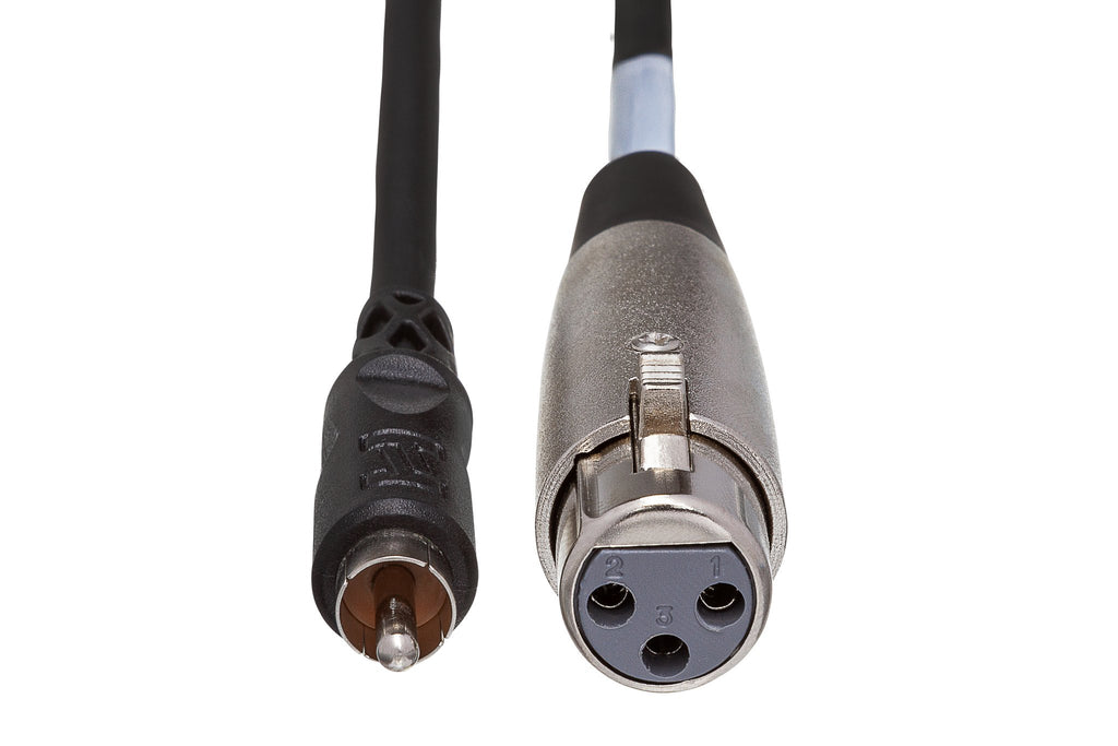 Unbalanced Interconnect, XLR3F to RCA - Front