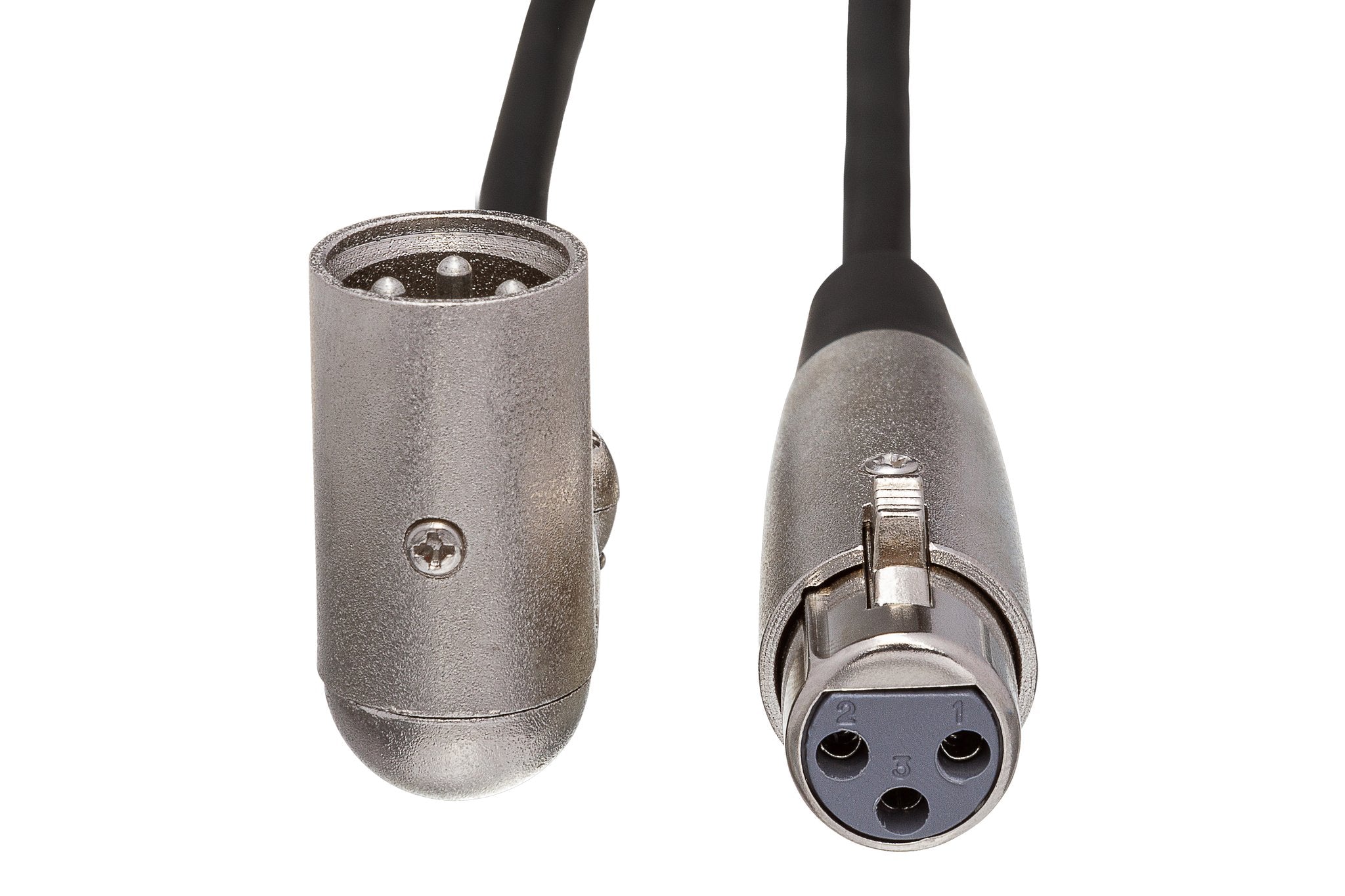 Balanced Interconnect, XLR3F to Right-angle XLR3M - Front