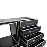 12U Shockproof Workstation Case W-Dual Side Table and Drawers | 24 In Rail to Rail