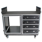 ATA Flight Style Mixing Console Case 12U Shockproof Rack (2) Side Tables