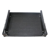 Flight Case for Gemini CDM-4000 19" Mixer W-7U Slant Rack Mount W-Removable Front Panel | Black on Black