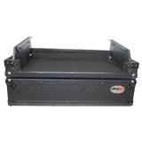 Flight Case for Gemini CDM-4000 19" Mixer W-7U Slant Rack Mount W-Removable Front Panel | Black on Black