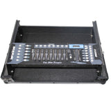 Flight Case for Gemini CDM-4000 19" Mixer W-7U Slant Rack Mount W-Removable Front Panel | Black on Black