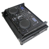 Flight Case for Gemini CDM-4000 19" Mixer W-7U Slant Rack Mount W-Removable Front Panel | Black on Black