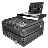 10U Top Mount 19" Slanted Black on Black Mixer Case