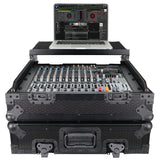 10U Top Mount 19" Slanted Black on Black Mixer Case