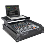 10U Top Mount 19" Slanted Black on Black Mixer Case