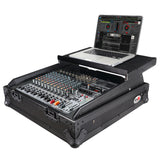 10U Top Mount 19" Slanted Black on Black Mixer Case