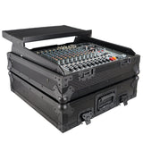10U Top Mount 19" Slanted Black on Black Mixer Case