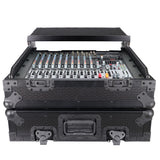 10U Top Mount 19" Slanted Black on Black Mixer Case
