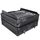 10U Top Mount 19" Slanted Black on Black Mixer Case