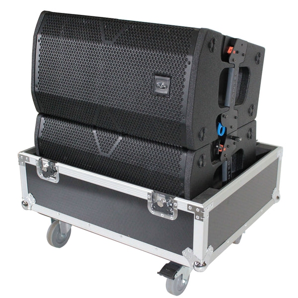 Universal ATA Dual Speaker Flight Case fits 28x26x20 in. 2x RCF HDL10 HDL28, DAS VANTEC 20A