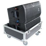 Universal ATA Dual Speaker Flight Case fits 28x26x20 in. 2x RCF HDL10 HDL28, DAS VANTEC 20A