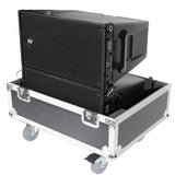 Universal ATA Dual Speaker Flight Case fits 28x26x20 in. 2x RCF HDL10 HDL28, DAS VANTEC 20A