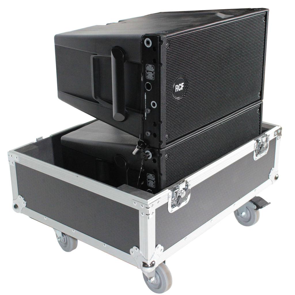 Universal ATA Dual Speaker Flight Case fits 28x26x20 in. 2x RCF HDL10 HDL28, DAS VANTEC 20A