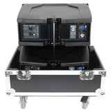 Fits 2x RCF HDL 10-A Line Array Speakers Flight Case with 4 inch Wheels