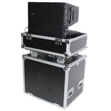 Fits 2x RCF HDL 10-A Line Array Speakers Flight Case with 4 inch Wheels