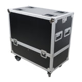 Universal ATA Dual Speaker Flight Case for 2x QSC K12 JBL PRX812 2x Speakers and similar size speakers 25x15x15 in.