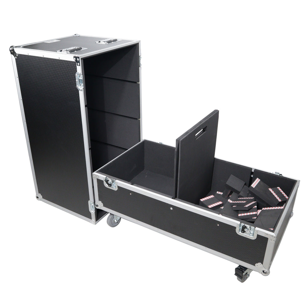 Universal Dual ATA Speaker Flight Case Fits 2 pcs 28x20x20 inch speakers, Two JBL SRX 815P and Similar Sized Speakers