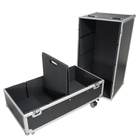Universal Dual ATA Speaker Flight Case Fits 2 pcs 28x20x20 inch speakers, Two JBL SRX 815P and Similar Sized Speakers