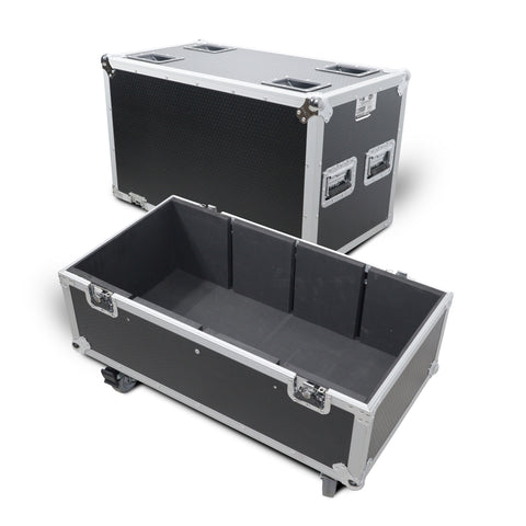 Universal ATA Dual Speaker Flight Case for 2x QSC K12 JBL PRX812 2x Speakers and similar size speakers 25x15x15 in.