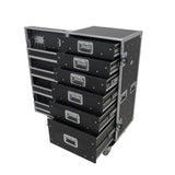 Pro 6 Utility Drawer Workbox ATA Flight Style Case with Hinged Storage Door and Five 5 inch Casters