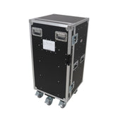 Pro 6 Utility Drawer Workbox ATA Flight Style Case with Hinged Storage Door and Five 5 inch Casters
