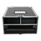 ATA Digital Audio Mixer Flight Case for Allen & Heath QU5 Console with Doghouse compartment and 4x Caster wheels