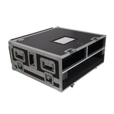 ATA Digital Audio Mixer Flight Case for Allen & Heath QU6 Console with Doghouse compartment and 4x Caster wheels