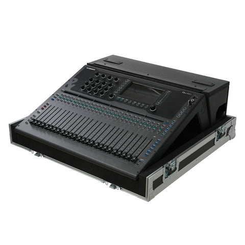 ATA Digital Audio Mixer Flight Case for Allen & Heath QU6 Console with Doghouse compartment and 4x Caster wheels