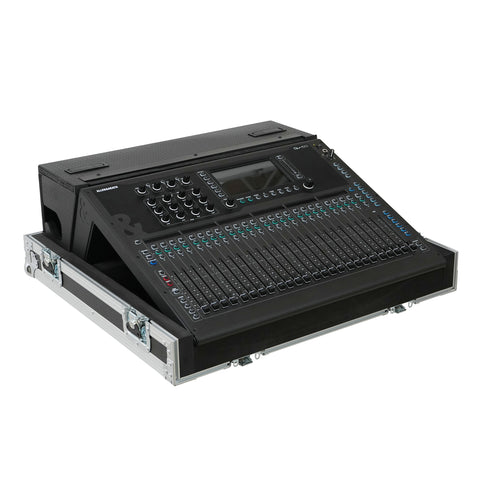 ATA Digital Audio Mixer Flight Case for Allen & Heath QU6 Console with Doghouse compartment and 4x Caster wheels