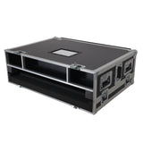 ATA Digital Audio Mixer Flight Case for Allen & Heath QU7 Console with Doghouse compartment and 4x Caster wheels