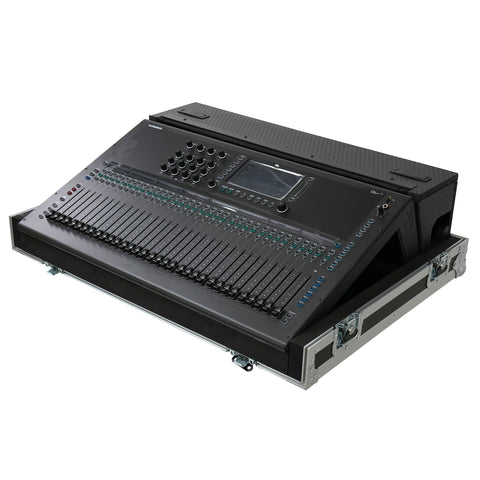 ATA Digital Audio Mixer Flight Case for Allen & Heath QU7 Console with Doghouse compartment and 4x Caster wheels