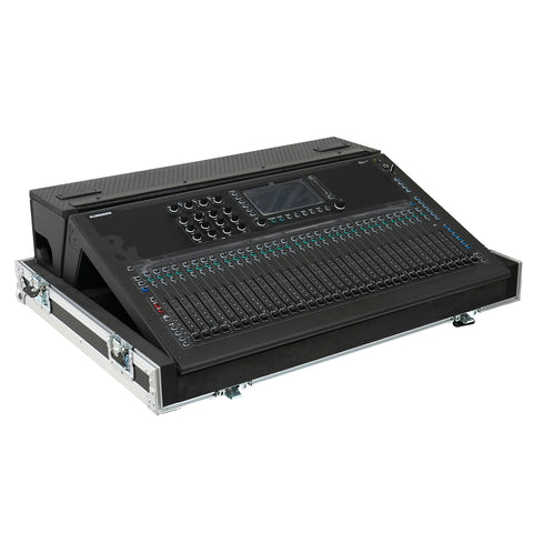 ATA Digital Audio Mixer Flight Case for Allen & Heath QU7 Console with Doghouse compartment and 4x Caster wheels