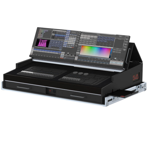 Flight case for Avolites AVOLITES T3 & T3 Wing Lighting controller with 4x casters by Santosom