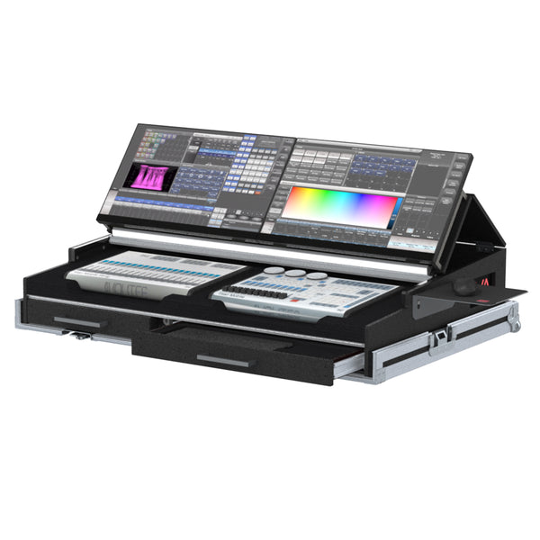 Flight case for AVOLITES TITAN MOBILE & TITAN WING Lighting controller with 4x casters by Santosom