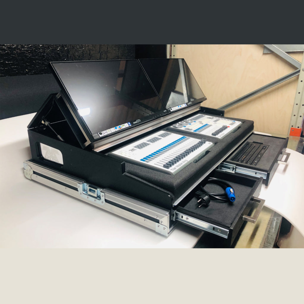 Flight case for AVOLITES TITAN MOBILE & TITAN WING Lighting controller with 4x casters by Santosom