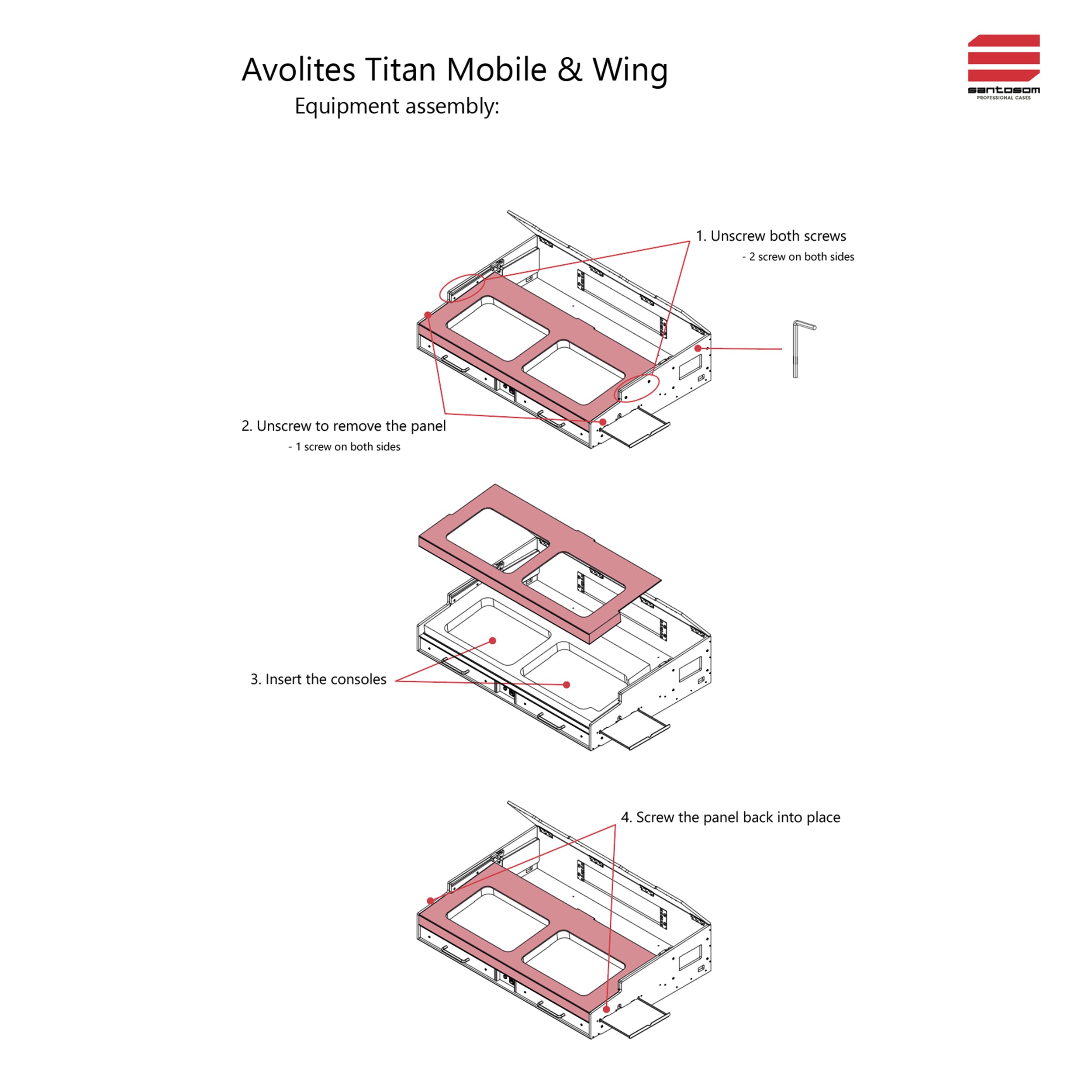 Flight case for AVOLITES TITAN MOBILE & TITAN WING Lighting controller with 4x casters by Santosom